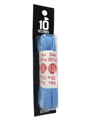 10 Seconds ® All-Pro ® Athletic Flat Laces | Carolina Blue [Blister Pack]