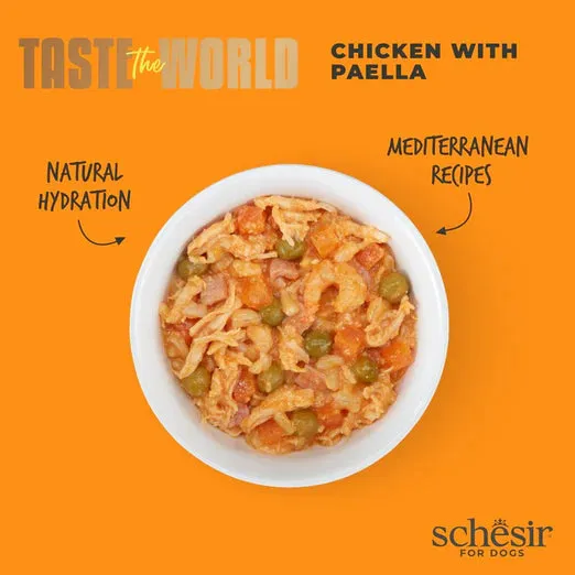 $3.60 ONLY [PWP SPECIAL]: Schesir Taste The World Wet Dog Food (Chicken With Paella)