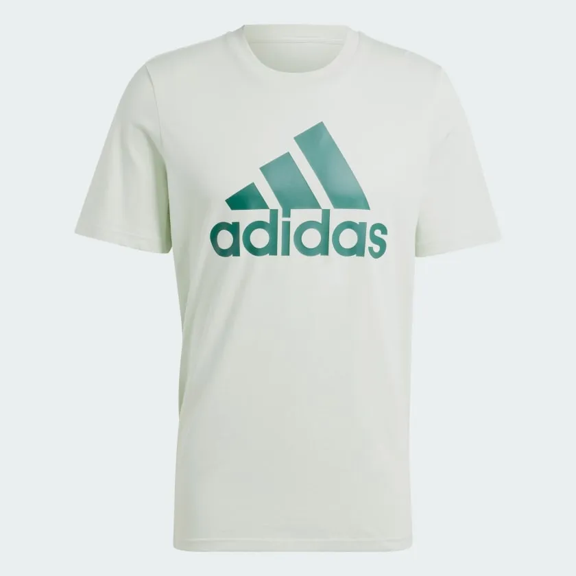 ADIDAS MEN'S BIG LOGO JERSEY LIGHT GREEN TEE