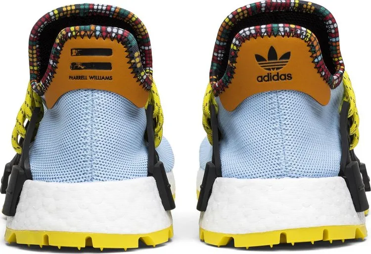 Adidas Pharrell x NMD Human Race Men's Trainers, Turquoise/Yellow