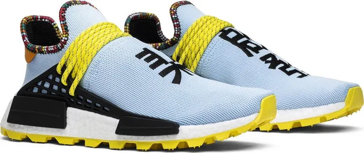 Adidas Pharrell x NMD Human Race Men's Trainers, Turquoise/Yellow