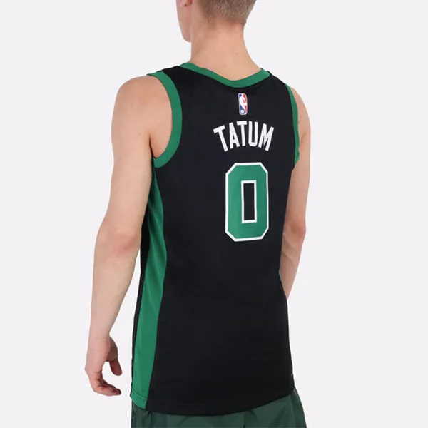 Air Jordan NBA Sports Basketball Jersey Vest SW Fan Edition Boston Celtics Tatum No. 0 'Black Green', black