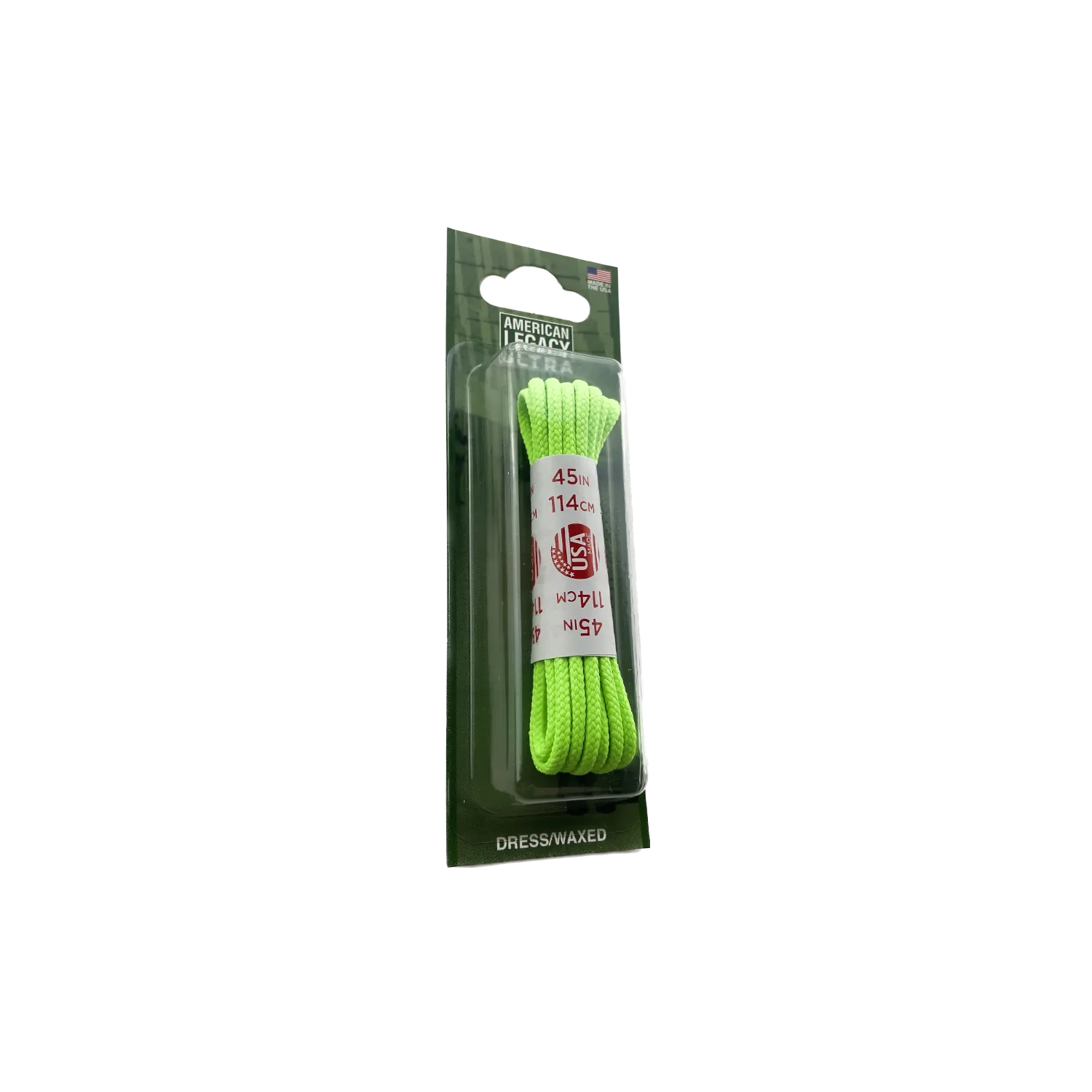 American Legacy ® Ultra Waxed Casual Dress Laces | Neon Green