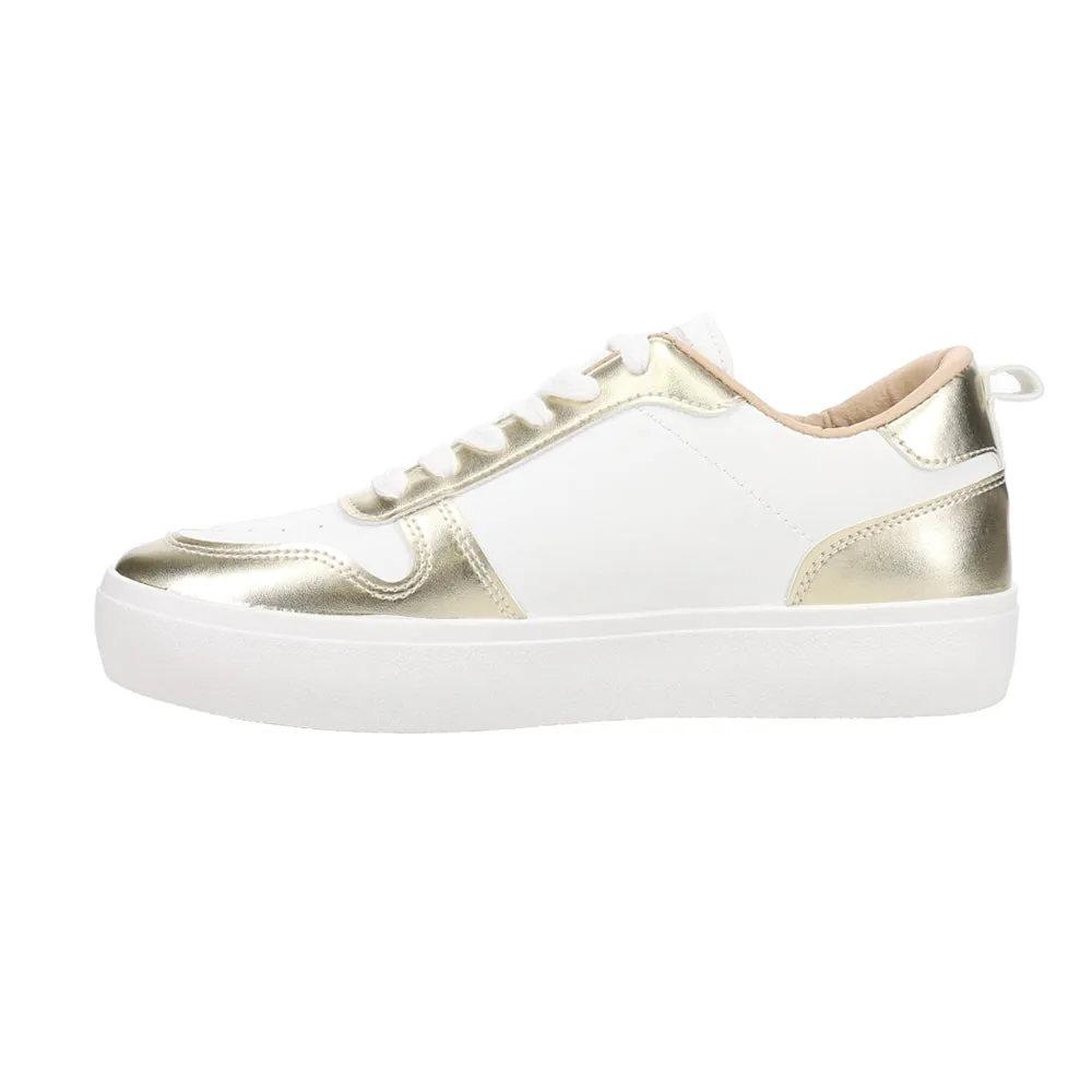 Aura Metallic Platform Lace Up Sneakers