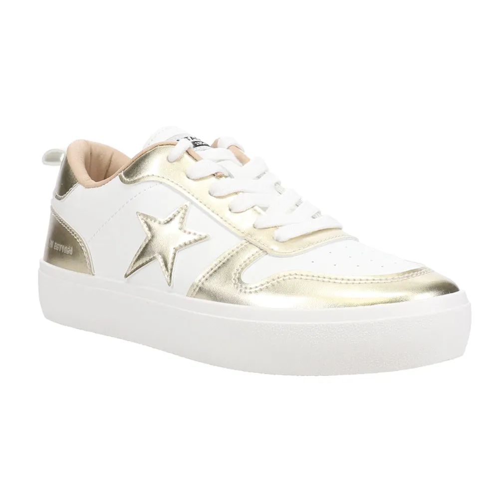 Aura Metallic Platform Lace Up Sneakers