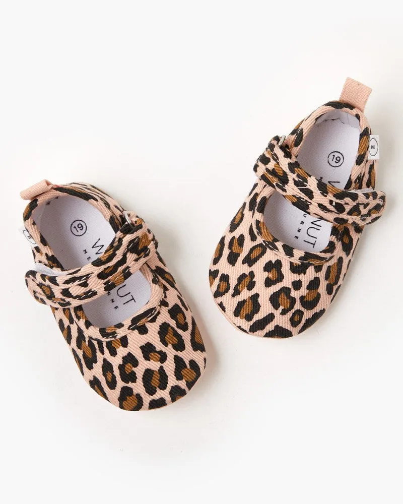 Baby Mary Jane Canvas - Blush Leopard