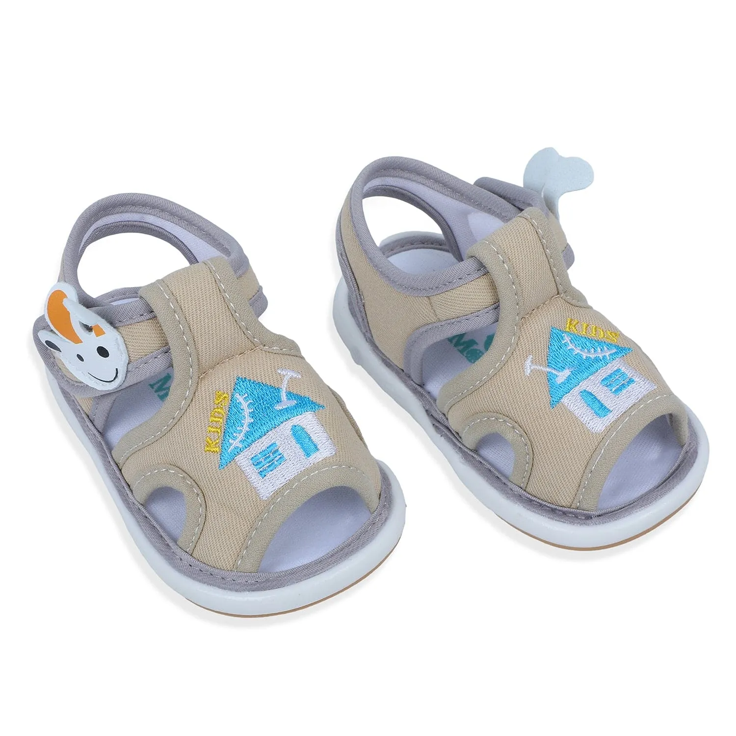 Baby Moo My Pet's House Chu-Chu Sound Breathable Anti-Skid Sandals - Beige