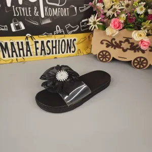 Black Flower Slides