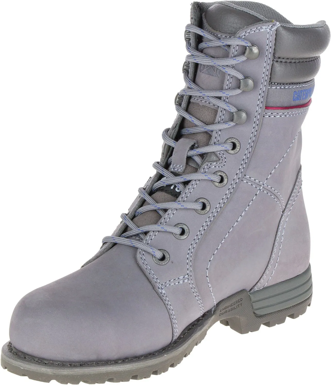 CAT Womens Echo Wp St Frost Grey Nubuck Work Boots