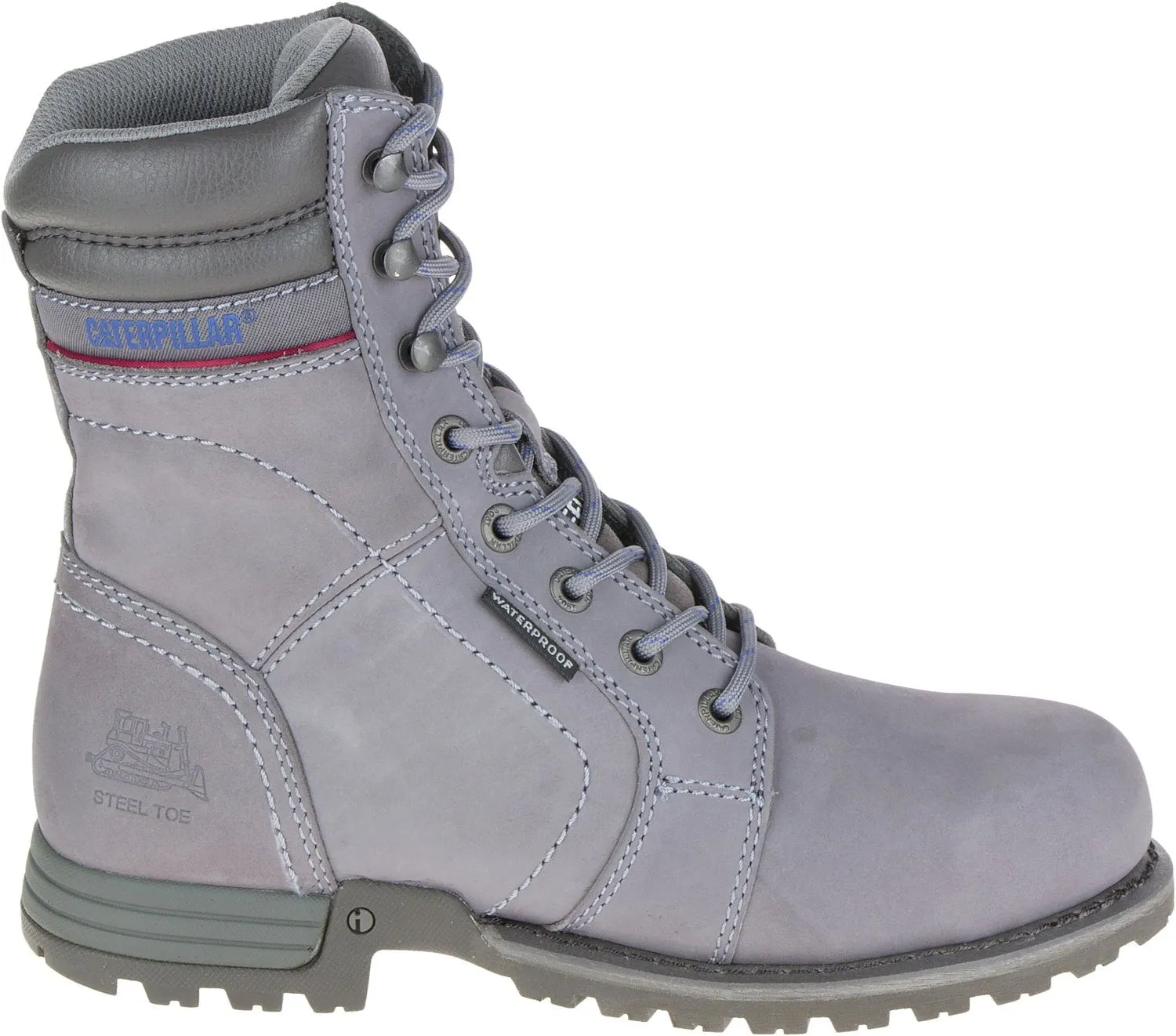 CAT Womens Echo Wp St Frost Grey Nubuck Work Boots