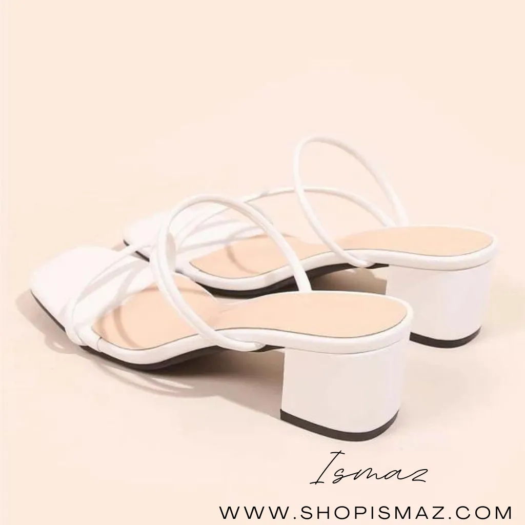 Chunky Heeled Mule Sandals