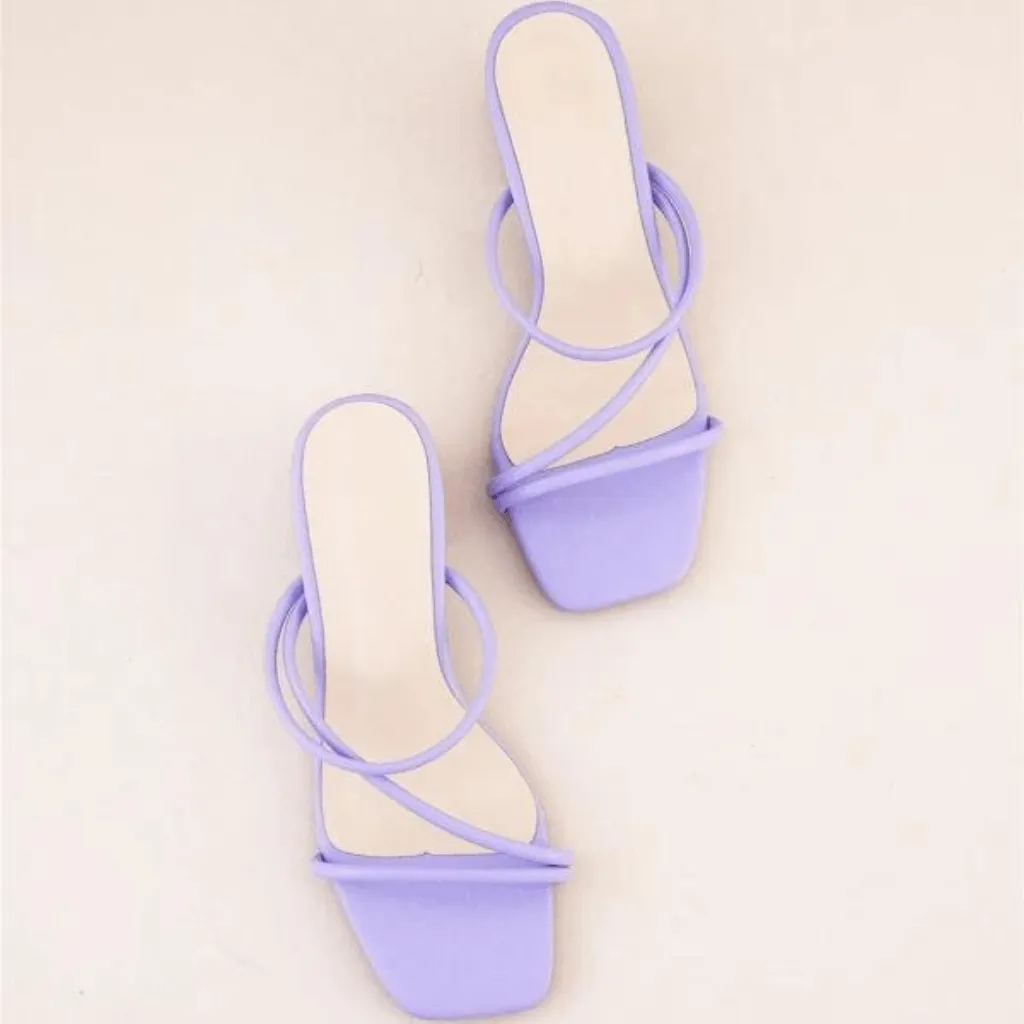 Chunky Heeled Mule Sandals