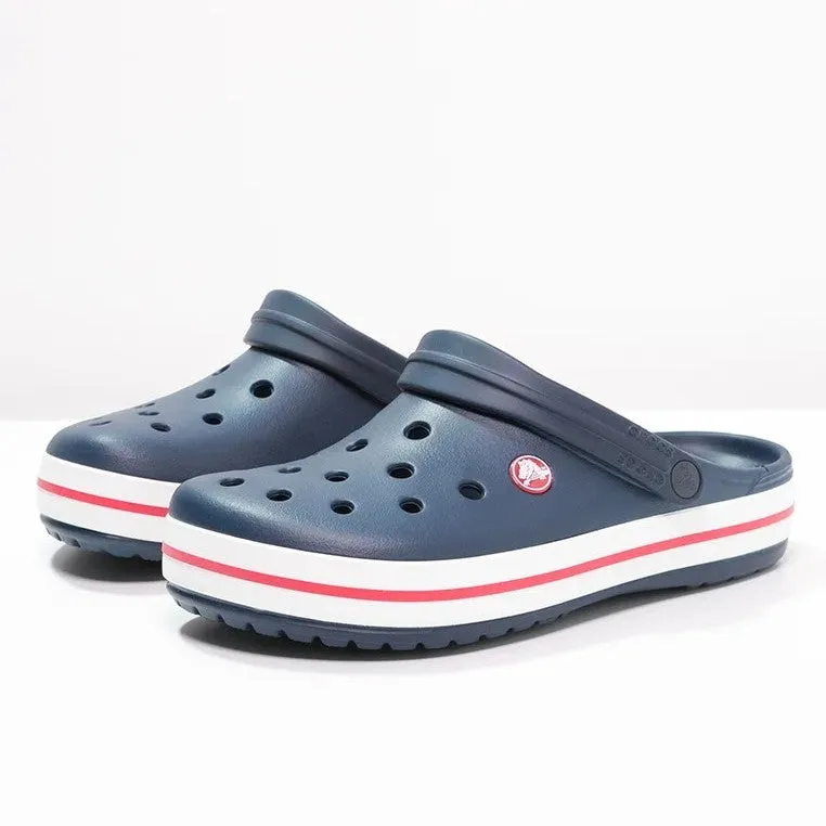 Crocs Crocband Clogs, navy/white/red