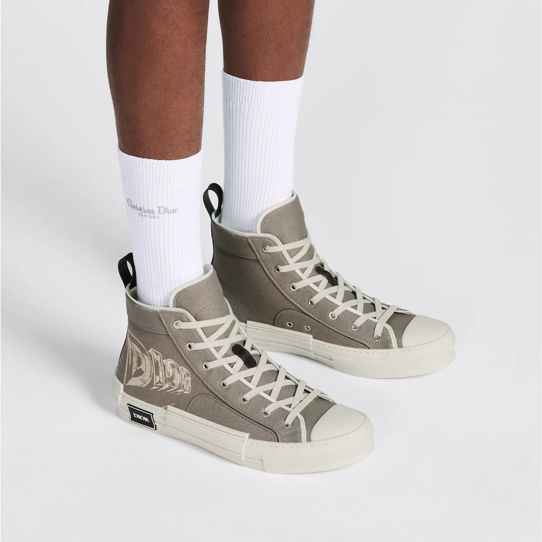 Dior B23 High-top AsteroDior sneakers, beige