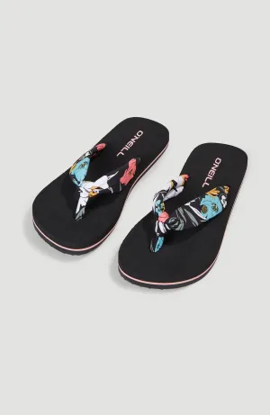 Ditsy Sun Sandals | Black/Blue Bluemchen