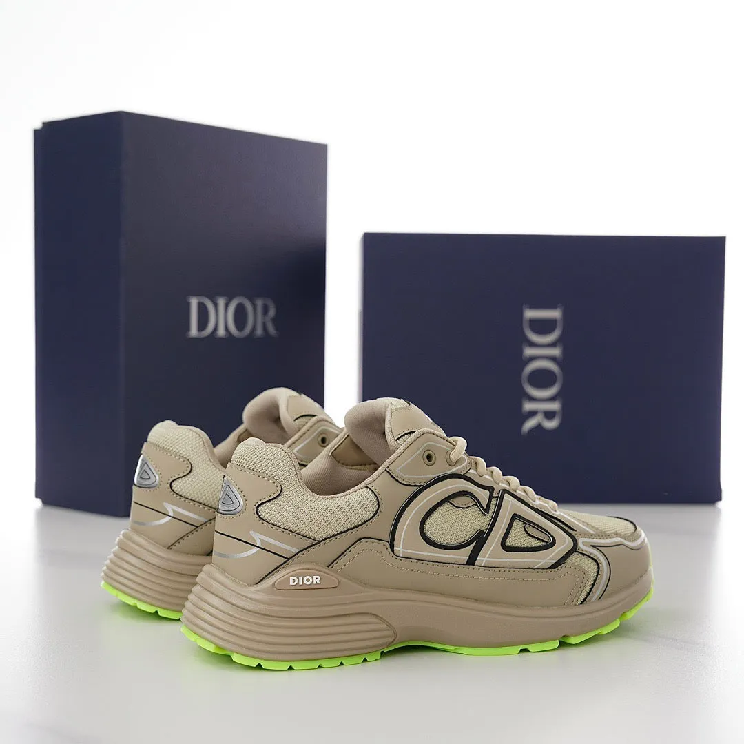 DOR B30 Beige Mesh and Technical Fabric Sneakers -116