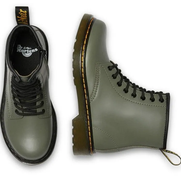 Dr Martens kids - 1460 J Juniors Leather Boot w/zip Khaki