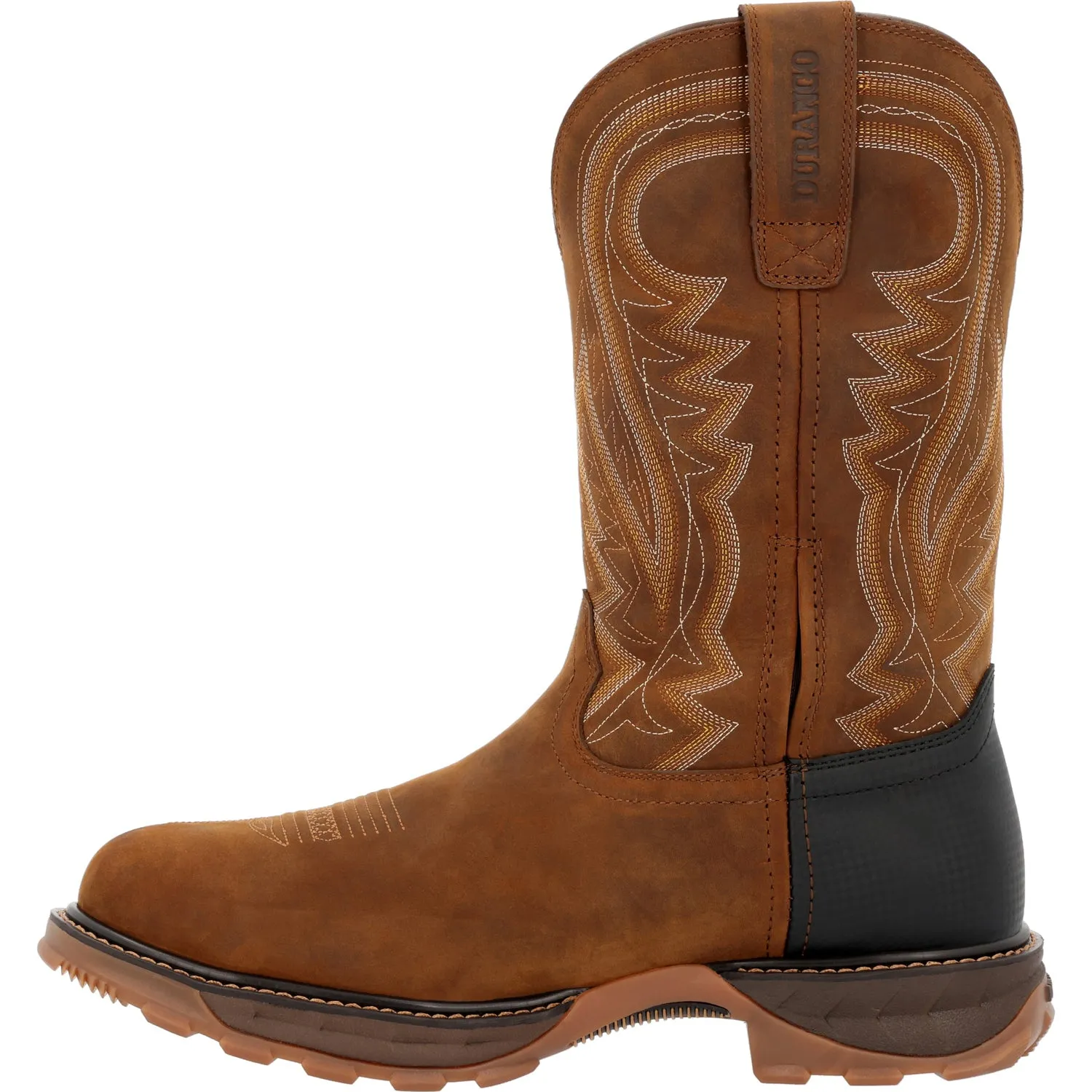 Durango Mens Maverick WP ST Western Coyote Brown Leather Cowboy Boots