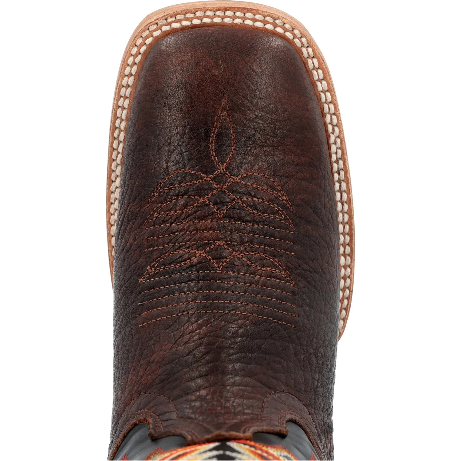 Durango Mens PRCA Western Chestnut/Black Eclipse Bullhide Cowboy Boots