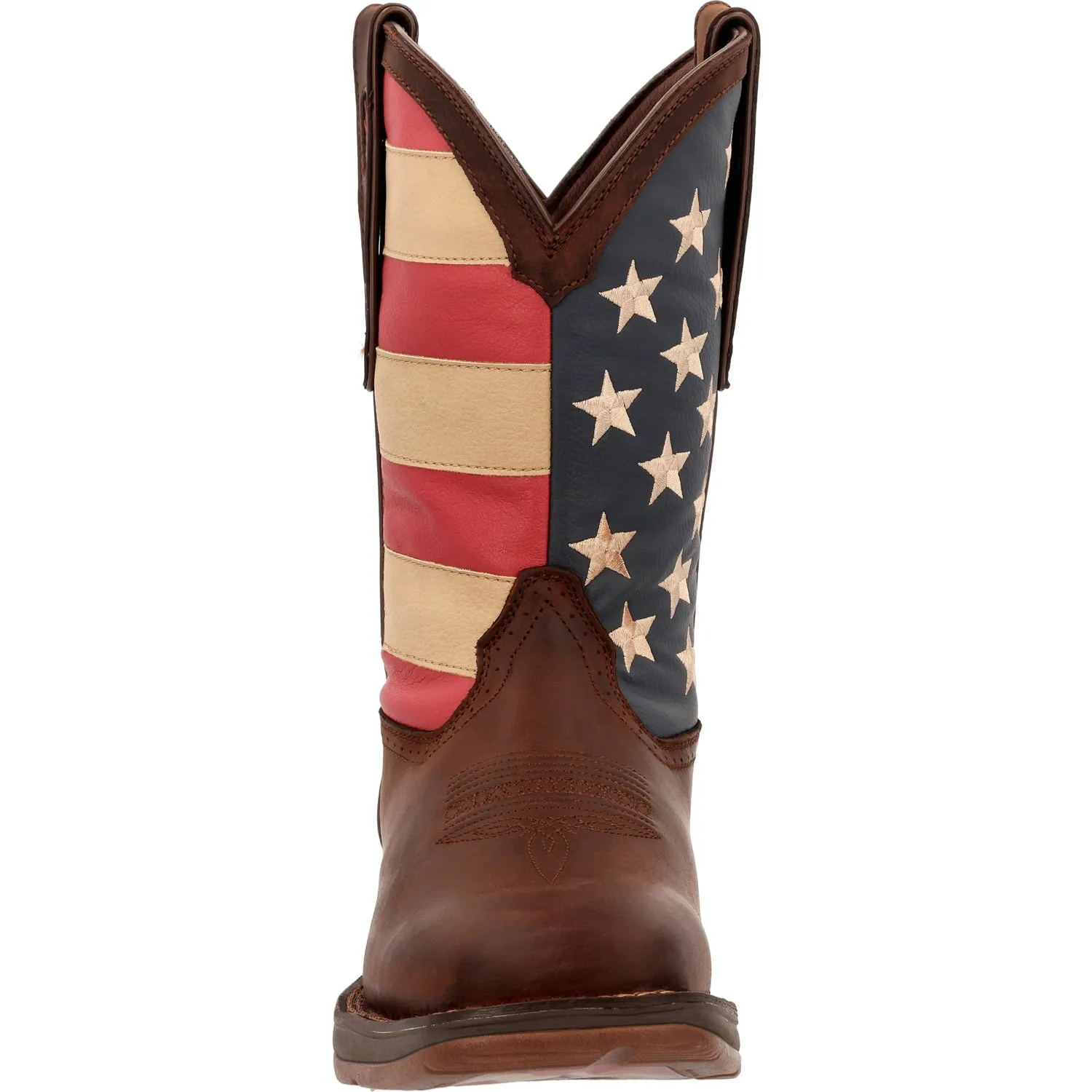 Durango Mens Rebel Pull Up Western Brown/Union Flag Leather Cowboy Boots