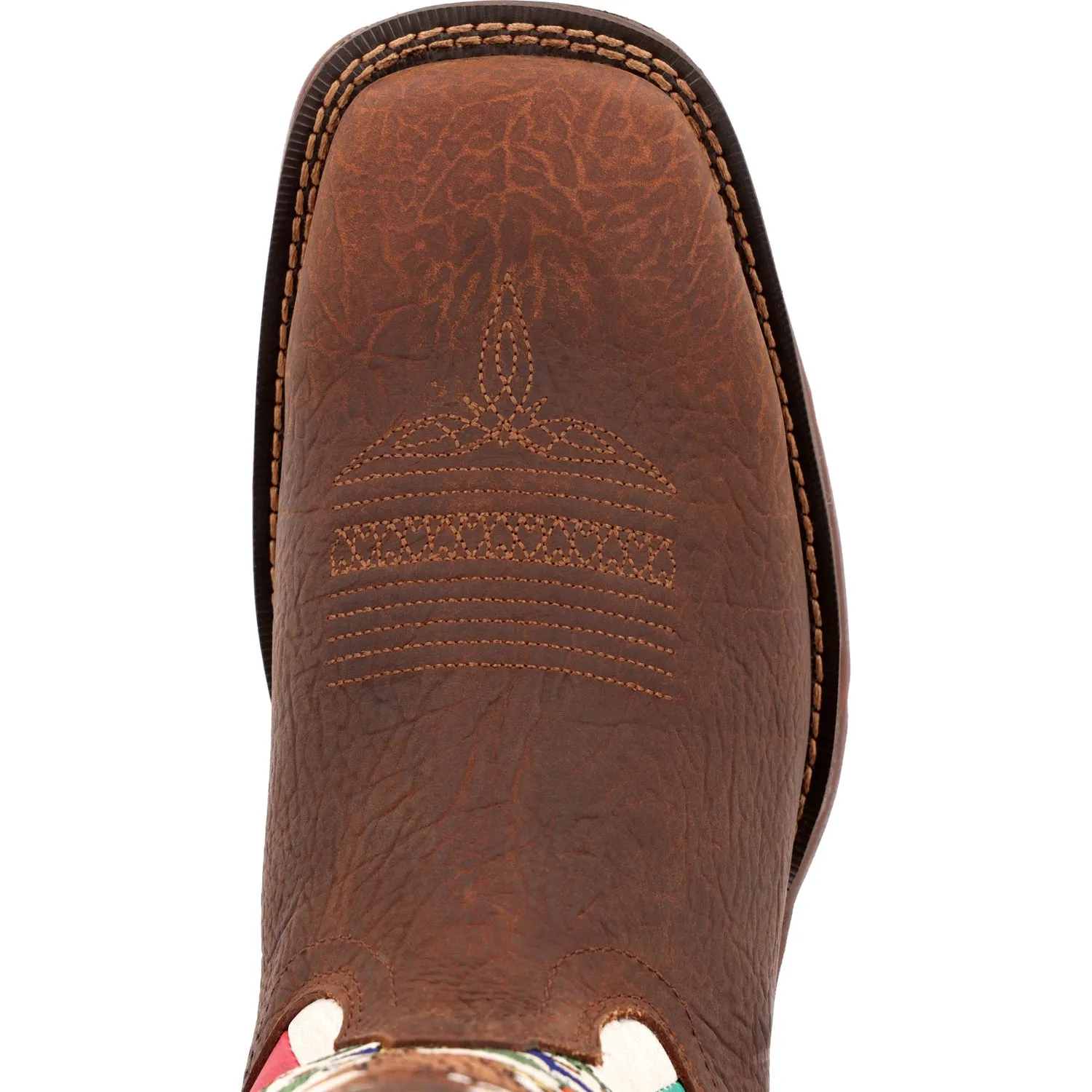 Durango Mens Rebel Western ST Sandy/Mexico Flag Leather Cowboy Boots