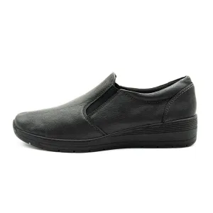 Easy Street Casual Low-Top Sneakers Leather Black Colour For Women