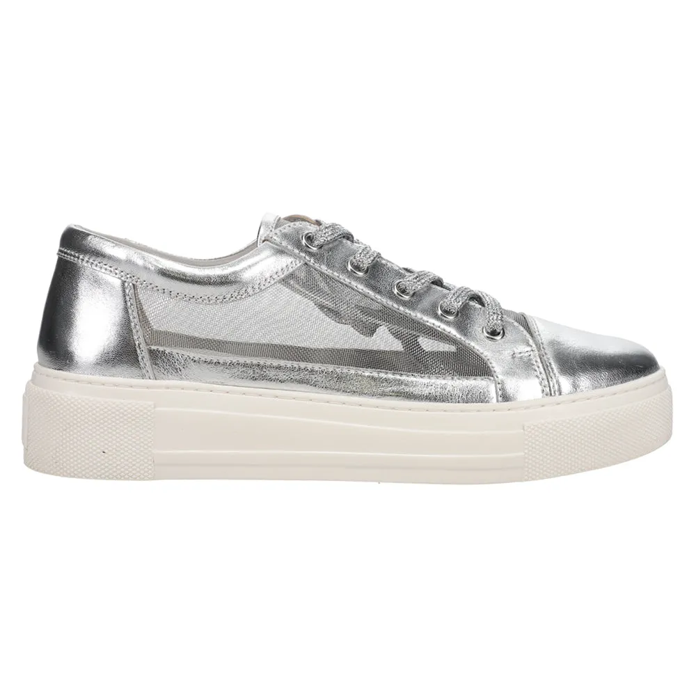 Forever Young Metallic Lace Up Sneakers