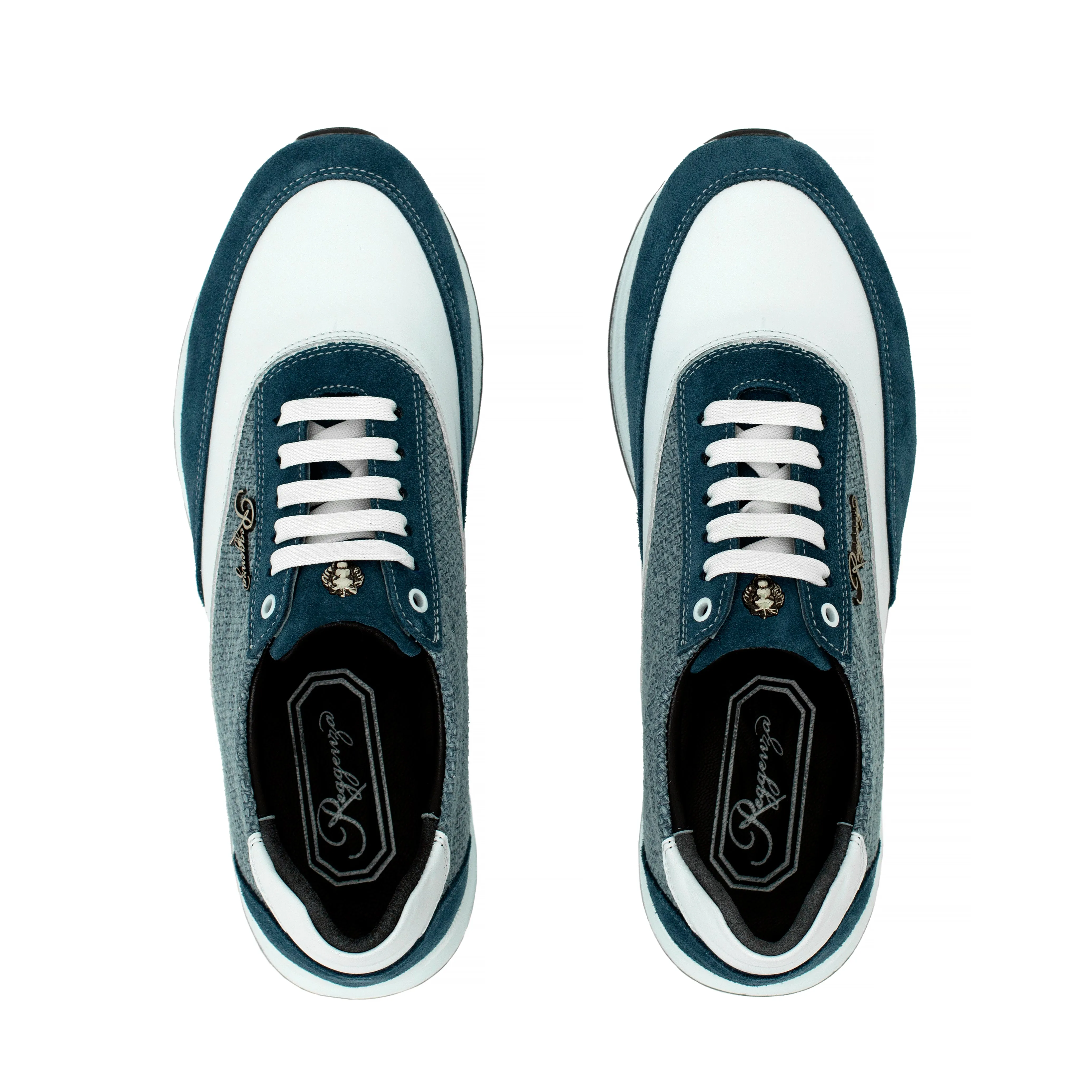 Jeans and Textile Runner Sneakers