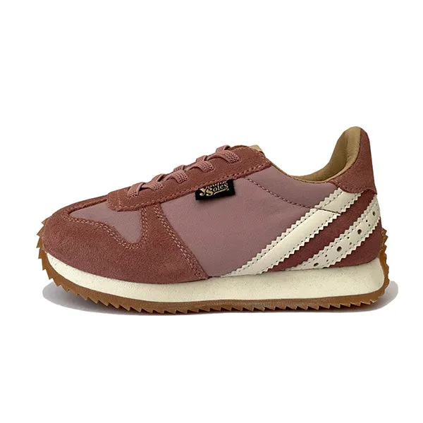 Keegan Kids Sneaker Old Rose Textile and Suede