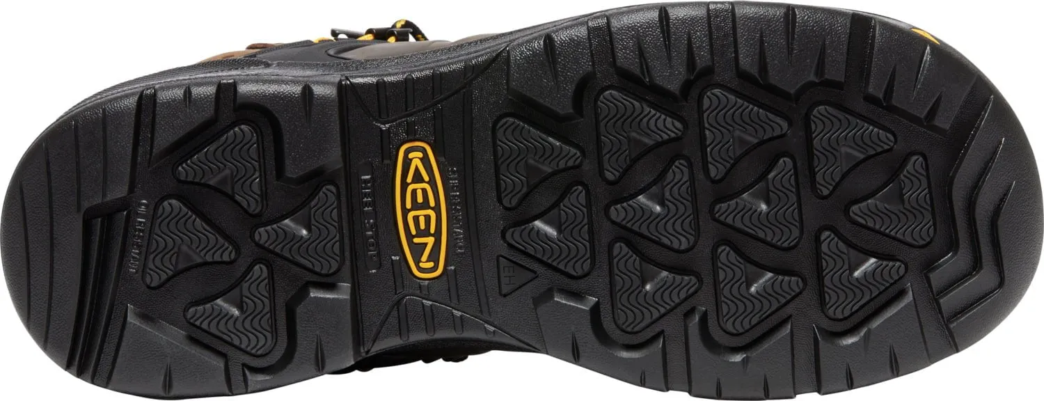 Keen Utility Mens Dover 6in WP Dark Earth/Black Leather Work Boots