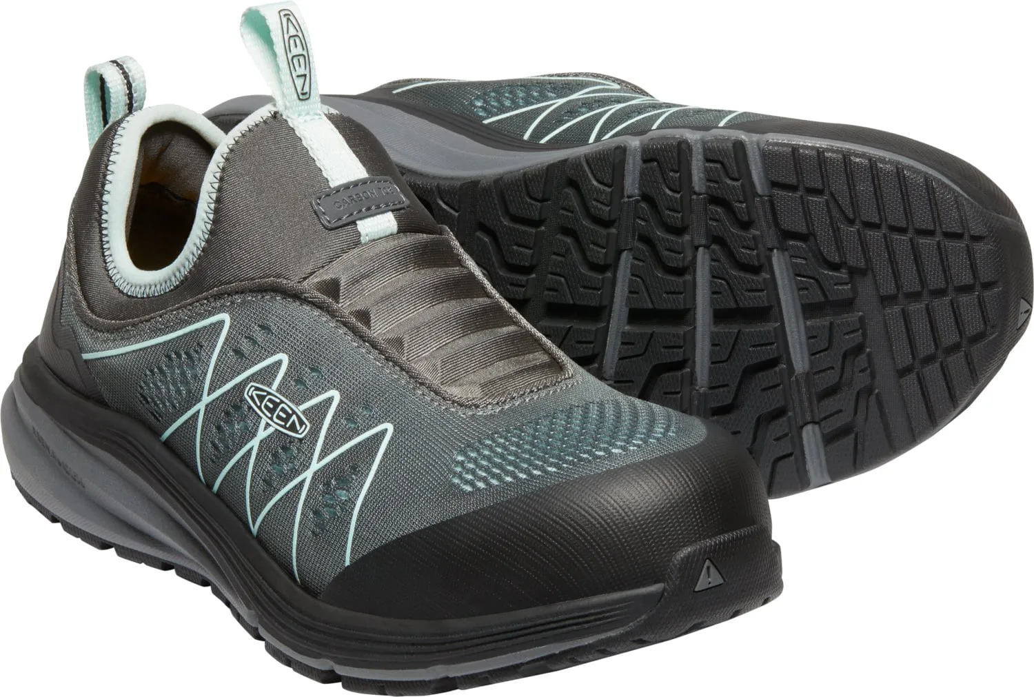 Keen Utility Womens Vista Energy Shift Steel Grey/Blue Glass Mesh Work Shoes