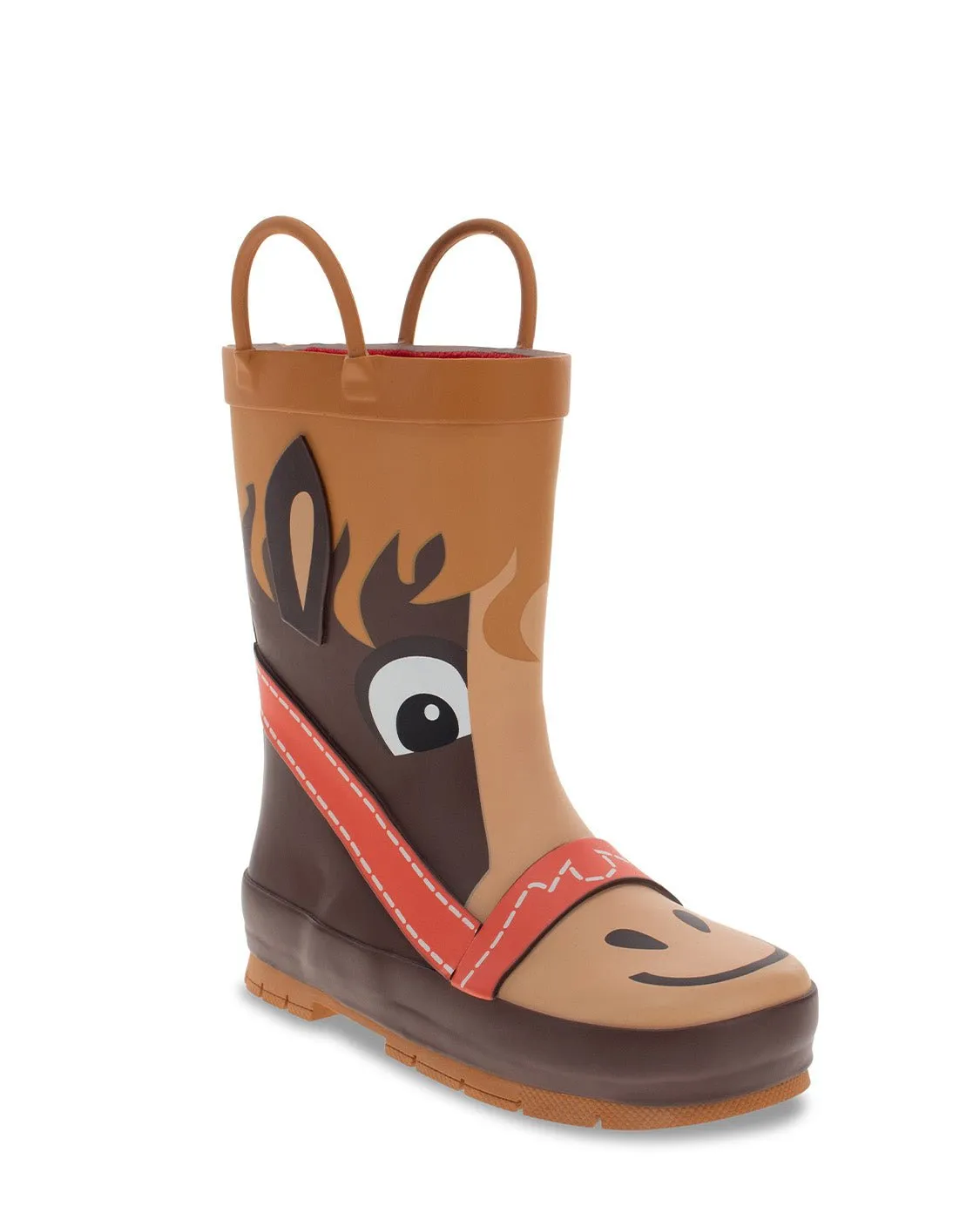 Kids Hayden Horse Rain Boot - Brown