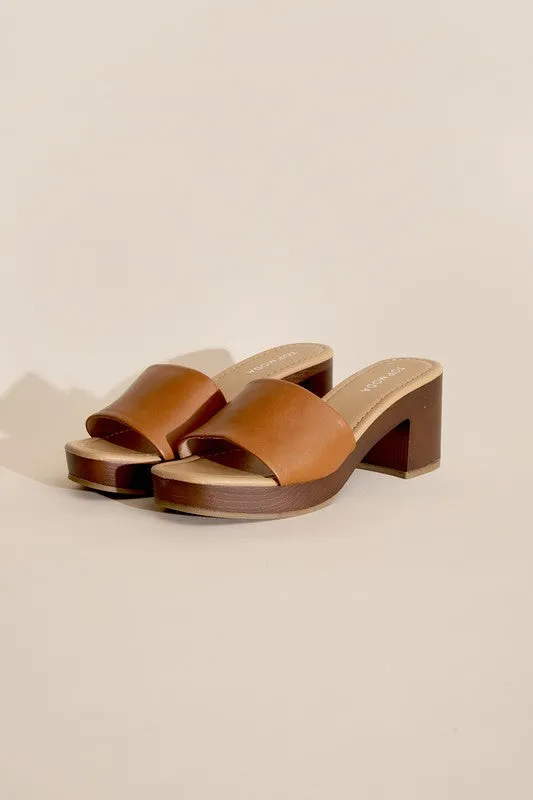 Lauren Slide Mule Heels