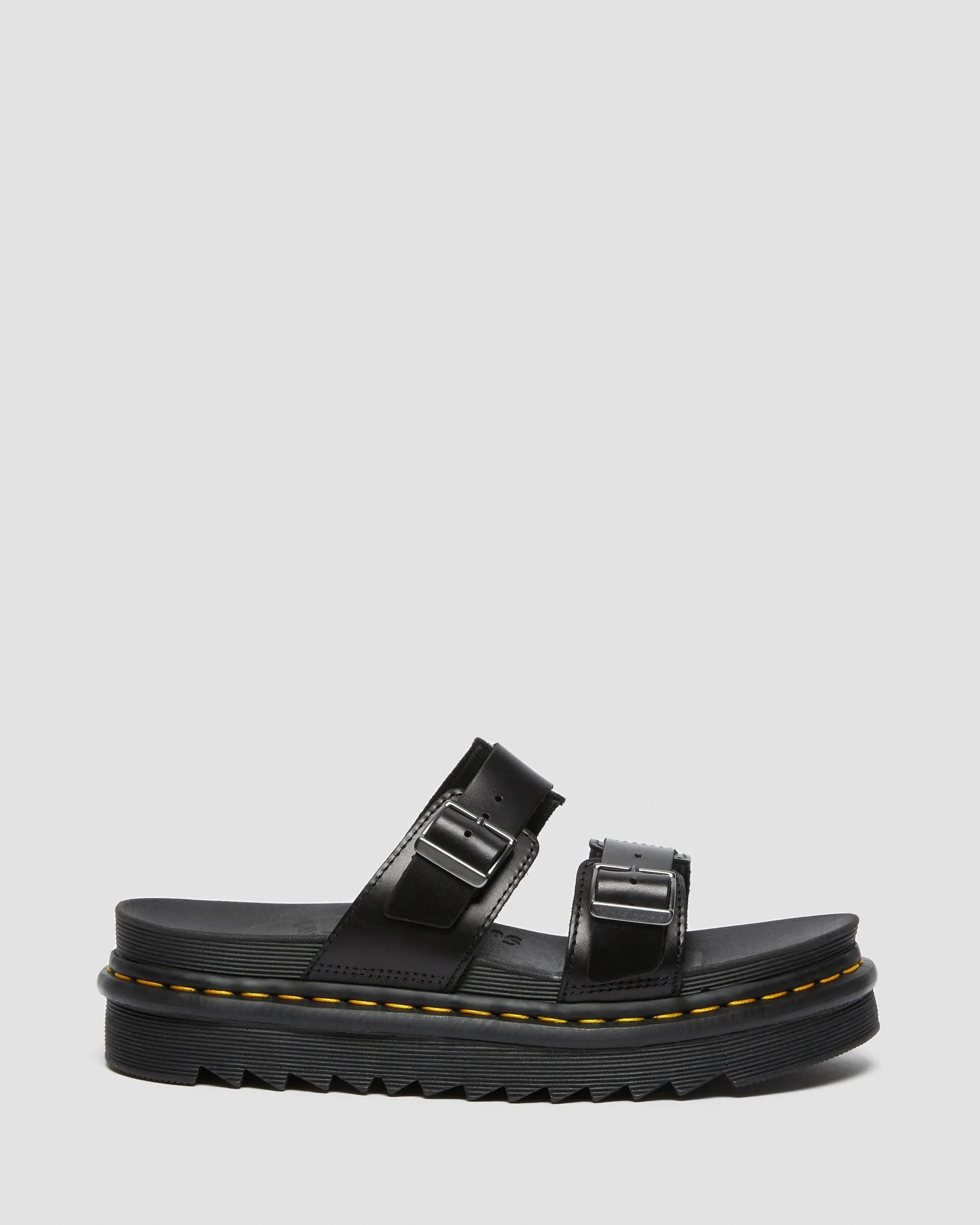 Leather slippers with buckles Myles Brando Dr. Martens