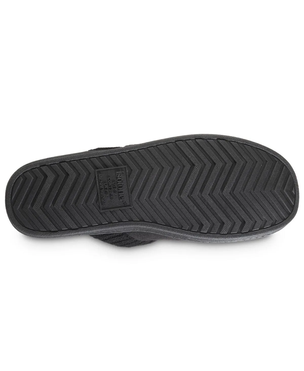 Levon Clog Men's Quilted Isotoner Memory Foam Slippers, Black