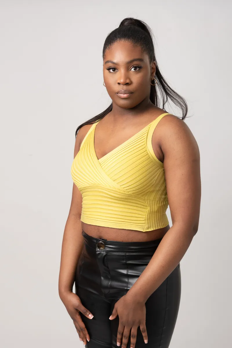 LOLA CROPPED TOP - YELLOW