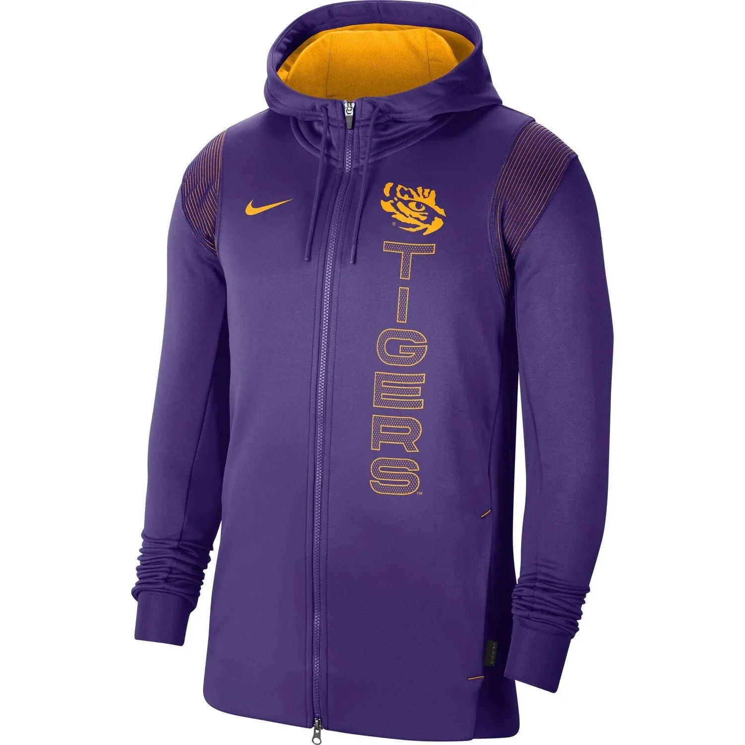 LSU Tigers 2021 Sideline Performance Nike Men's Purple Full Zip Hoodie