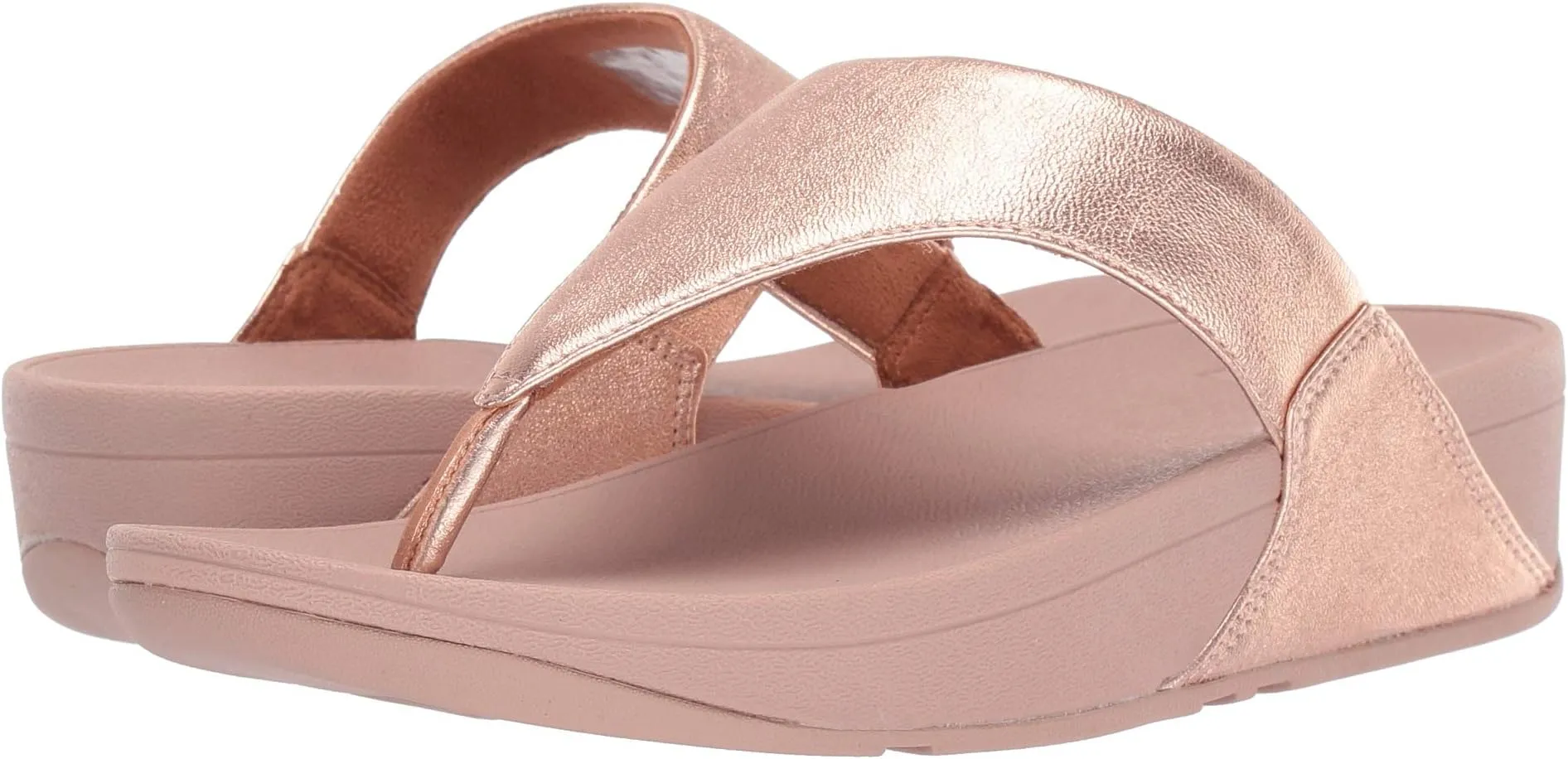 Lulu FitFlop Slides, Rose Gold