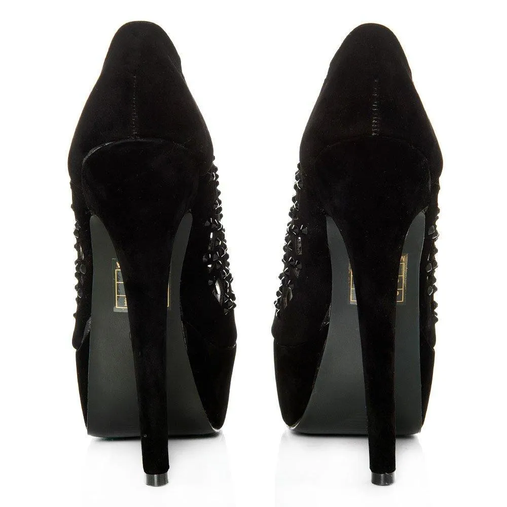 Lvy Peep Toe Platform Stiletto High Heel Court Shoe