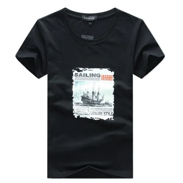 Men's Casual Cotton brand T-shirt