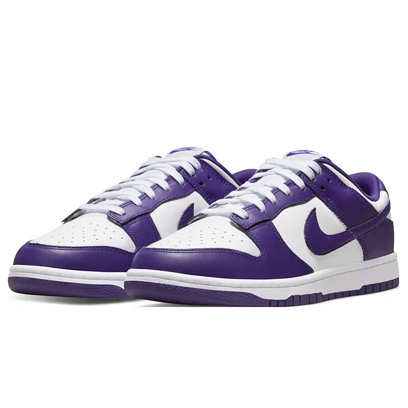 Men's sneakers Nike Dunk Low DD1 shock-absorbing and breathable, white / purple