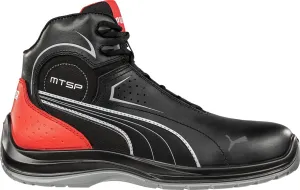 Puma Safety Black Mens Leather Touring Mid Moto CT Lace-Up Work Boots