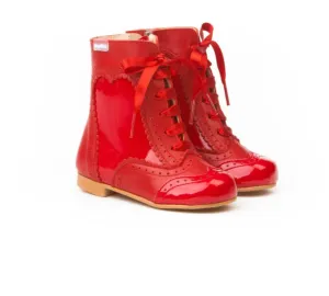 Red Leather Boots