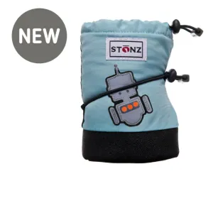 stonz all-weather booties - haze blue robot