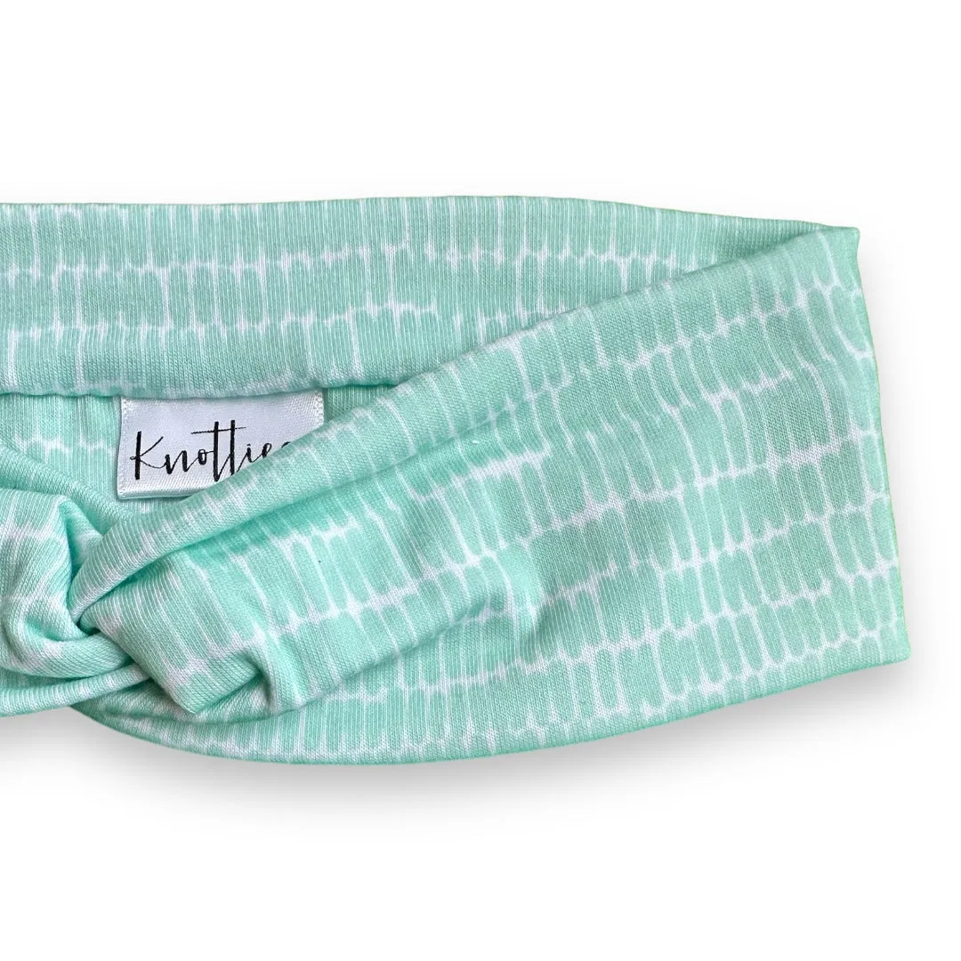 Teal Lines Knotties Headband