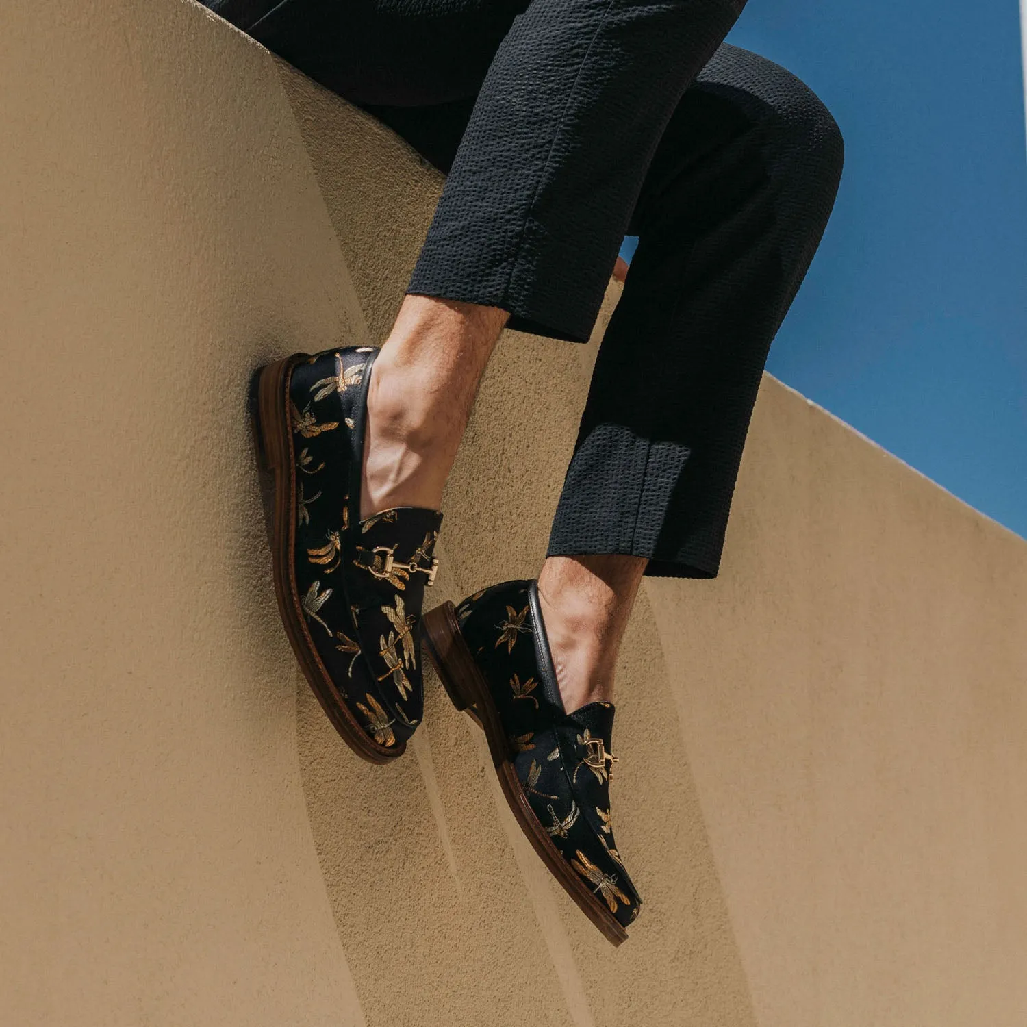 The Fitz Loafer in Black Dragonfly