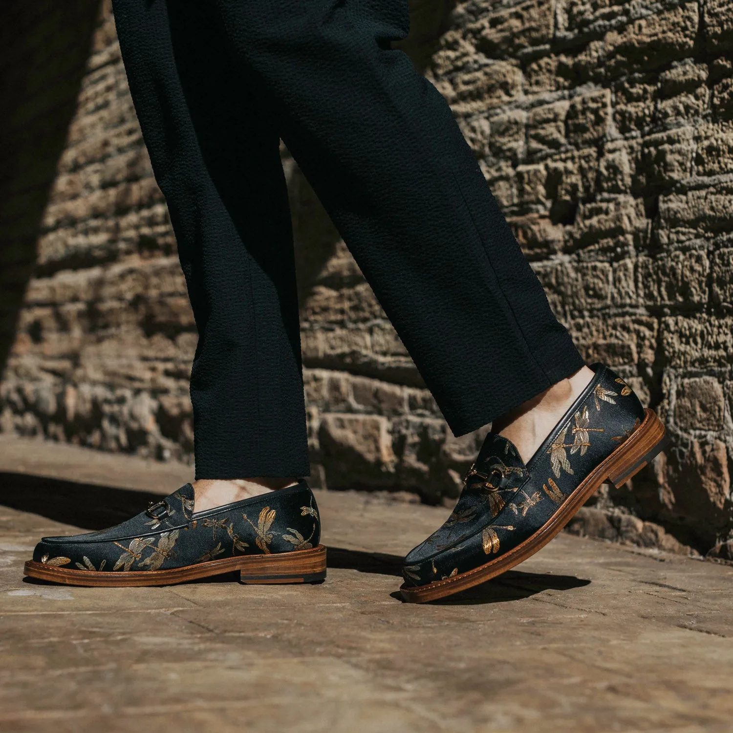 The Fitz Loafer in Black Dragonfly