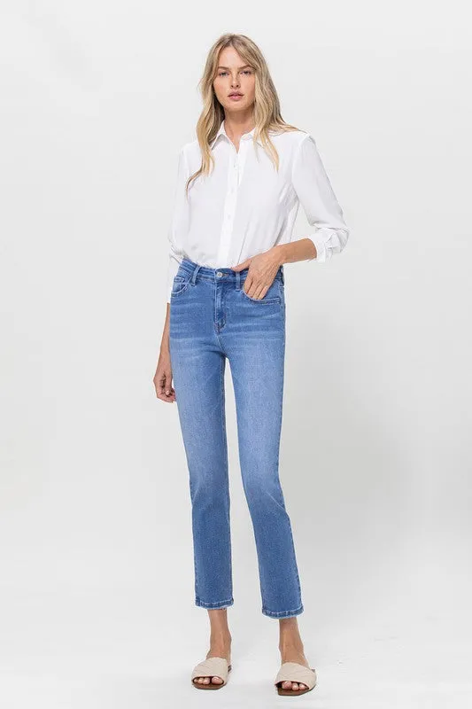 Vervet High Rise Stretch Crop Slim Straight