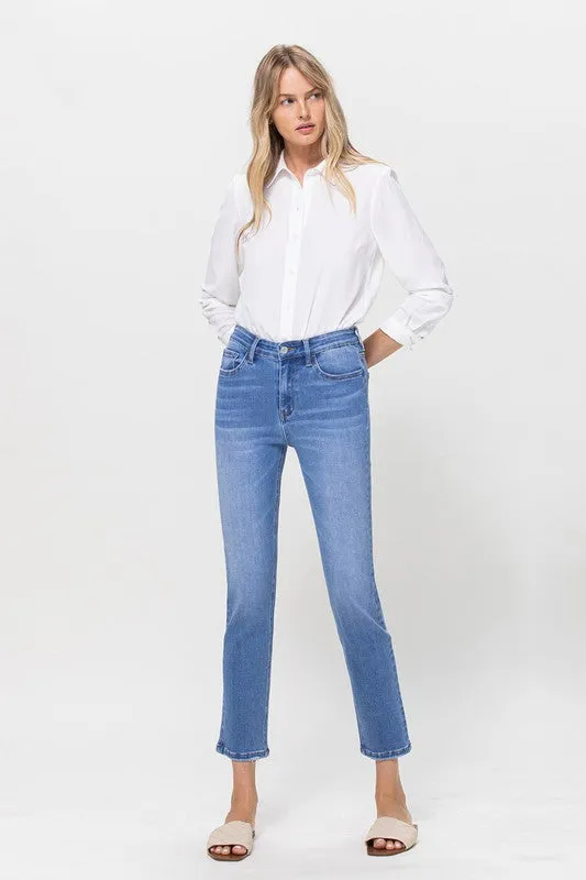 Vervet High Rise Stretch Crop Slim Straight