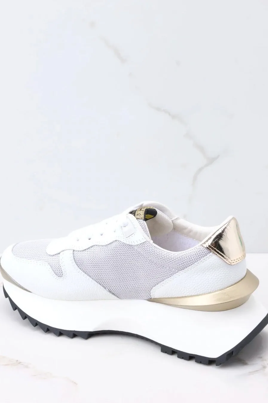 Vintage Havana Major 11 Chunky Sneaker ~ Gold/White Pebbled Mesh